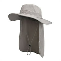 Vanjski šešir za sunčanje UV zaštita za ribolov šešir široki podim za zaštitu od sunca Vrtlajući šešir-siva