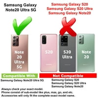 Vibecover tanak futrola kompatibilna za Samsung Galaxy Note Ultra 5g ,, Ukupna zaštitna pokrov TPU,