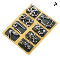Devet prstenastih kopča edukativne igračke Metalna puzzle Untie Blowlock Ring Otključaj J4X9