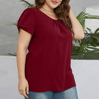 Žene ljetne vrhove Šifonske košulje nafte naffine Plus veličina casual slatka majica za žene za žene