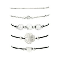 Narukvice za slaganje višeslojne boho narukvice perle metalne lančane konopke Podešavanje narukvice