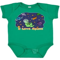 Inktastic I Love Space Slatke Dinos i planete Poklon Dječak za bebe ili dječji dječji bodysuit