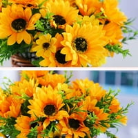 PersonalHomirani suncokretci umjetni cvjetovi cvjetni dekor Buket grobnice za kućni dekor i vjenčani