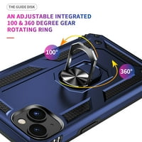 ElePower za iPhone plus 6.7 , meka TPU i tvrda futrola za protupodrede sa automobilom i prstenom Kickstand