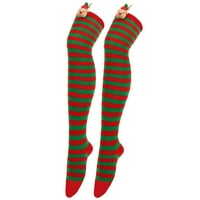 Kayannuo Božićni šešir Povratak na školsku čišćenje Žene Božićne duge cijevi Čarape za koljena prugasta