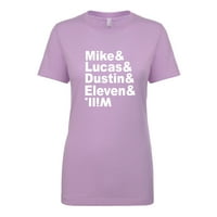 Mike & Lucas & Dustin & Eleven & Will Wills Crewneck Tee