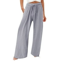 Kamummork PI ženske hlače plus veličina čišćenje ženske ležerne elastične labave ravne hlače za noge