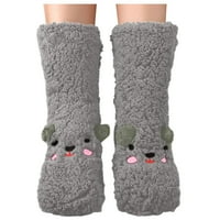 Cuhas Socks modni casual božićni vilk Ispis srednje cijevi hrpe češju čarape za koljena za žene