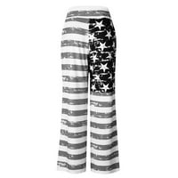 Hlače za žene Žene Američka zastava za navlake široke noge Hlače gamaše ženske odjeće