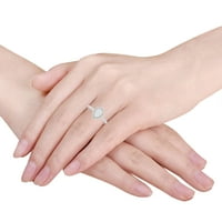 Carat 10k bijeli zlatni dijamantni kompozitni ruši za angažman za žene - Idealan zaručnički prsten