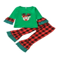 Meihuida djevojačke djevojke Božićne odjeće, vrhovi za jelene + pantalone