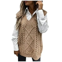 GUZOM džemper prsluk za žene na prodaju - džemperi za žene Trendi tenkovi novi dolasci Khaki veličine