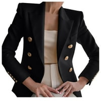 Munlar kaputi za žene, elegantni poslovni ured Radne žene dama sa čvrstim gumb odijelo za jaknu kaput