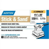 Norton Stick & pijesak u. L 4- in. W Grit aluminijum oksid ljepilo lepljenje lepka PK