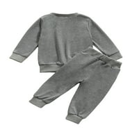 Mialeoley duks za bebe + pantalone, štampanje leopard uzorak elastična struka proljetna casual odjeća