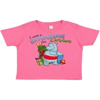 Inktastic Želim hipopotamus za božićni poklon dječaka majica ili majica mališana
