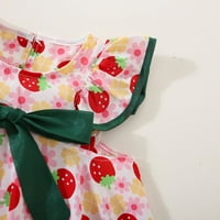 Vedolay haljine za djevojke djevojke flutter rukave rastegnuta a-line ljuljačka haljina za zabavu, crvena 18- mjeseci