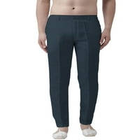 Eloria Muška premium udobnost ravno fit ravna prednja haljina pant pidžama, boja: tamno siva, veličina: