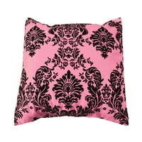 Jastuk od damask dekorativnog bacanja jastuk sham jastuk crni na ružičastoj boji