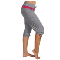 Hlače čvrste casual kratke hlače Žene Chino modne hlače Hlače Hlače za žene Grey M