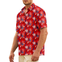 4. jula muška havajska majica USA Nacionalna košulja za zastave 3D košulja dnevni odmor za odmor kratkih