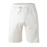 Cuoff hlače modne muške casual sportove jogging elastične kratke hlače hlače hlače bijele l