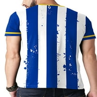 Niveer muške modne nogometne majice MENS casual t majice Plaid Sport Short rukav Baggy Pulover B129-