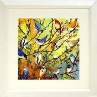 Kupite umjetnost za manje 'ptice na drvenim granama' od Jennifer Lommers Frammed Ispis ulja