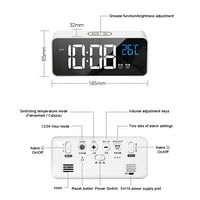 Digitalni ogledalo Budilica LED ogledalo Prikaz temperature Tabela Spavaća soba USB Dneoze Smart budilica