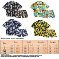 Gumb za majicu Rejlun Muške majice prema dolje Havajski setovi tropskim otiskom i kratkim odijelima