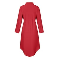 Fattazi Womne haljine Ženski pojas elegantan pojedinačni multi dugme modni temperament Čvrsta boja nepravilna