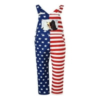 Seyurigaoka 4. jula Dan nezavisnosti Žene Muškarci Američki zastava Kombinezoni BIB traper kratke hlače