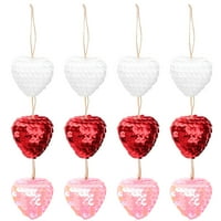 Svečano oblikovanje srca Viseće dekore zaljubljenih Xmas-srčani privjesci