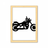 Mehanički motocikl Crni uzorak Dekorativni drveni slikarski ukras Naslovnica Okvir slike A4
