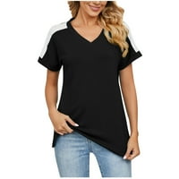 Plus veličine za žene Grafičke majice izdubljena majica majica Ležerne prilike pune V-izrez kratkih