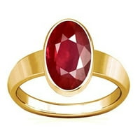 Divya Shakti 4.25-4. Carat Ruby Plain dizajnerski prsten