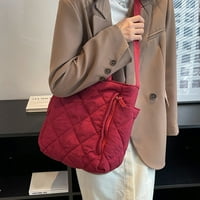 Ženska rešetka torba najlonskih patentnih patentnih patentnih kapaciteta Torba za rame, narandžasta