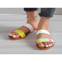 Gomelly ženski ljetni slajdovi otvoreni nožni modni sandala u boji blok ravne sandale lagane cipele