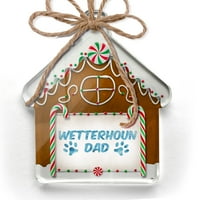 Ornament je tiskao jedan oboren pas i mačji tata Wetterhoun Božić Neonblond