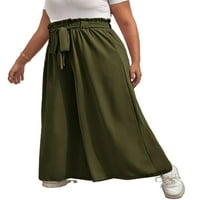 Žene plus hlače Ležerne prilike obične vojske za struku Green 2xl