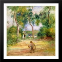 Pejzaž sa figurama Veliki crni drveni okvir Umklađaj Pierre Auguste Renoir