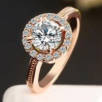 Eastjing ženska modna zlatna srebrna pozlaćena kubična cirkonija prsten za prste sjajnog dijamanta za