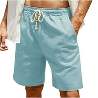 Muške ravne plaže srednje hlače posteljina klasična fit kolica za šetnju Brze suhe kratke hlače Ležerne