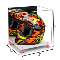 Akrilni motocikl motocross ili Nascar Racing kaciga za prikaz ekrana sa ogledalom, ružičastim reserima