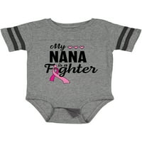 Inktastična svijest o karcinose za dojku Moja Nana je borac poklon dječaka za bebe ili dječja djevojaka