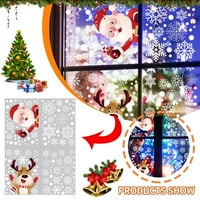Božićni ukrasi zazor, snjegović Santa naljepnica za prozor Božićni poklon Početna Naljepnica za ukrase,