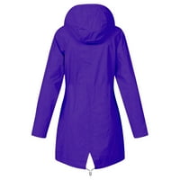 Kayannuo zimski kaputi za žene plus veličine čišćenje struka kišna jakna Žene vodootporna sa kapuljačom pune boje kišne jakne vanjski vjetrov od vjetra, a otporni na vanjski vjetar