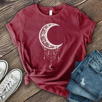 Ženski ljetni vrhovi Mjesec Ispiši majicu scoop vrat majica kratki rukav casual tee vrhovi ulična odjeća