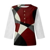 BAZYREY prevelizirani plus dukseri za žene dugih rukava trendy cvjetni ispis labavi bluze Henley casual
