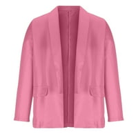 SHPWFBE Fall odjeća za žene Blazers za žene otvoreni prednji dugi rukav posao casual odijelo jakne lagane